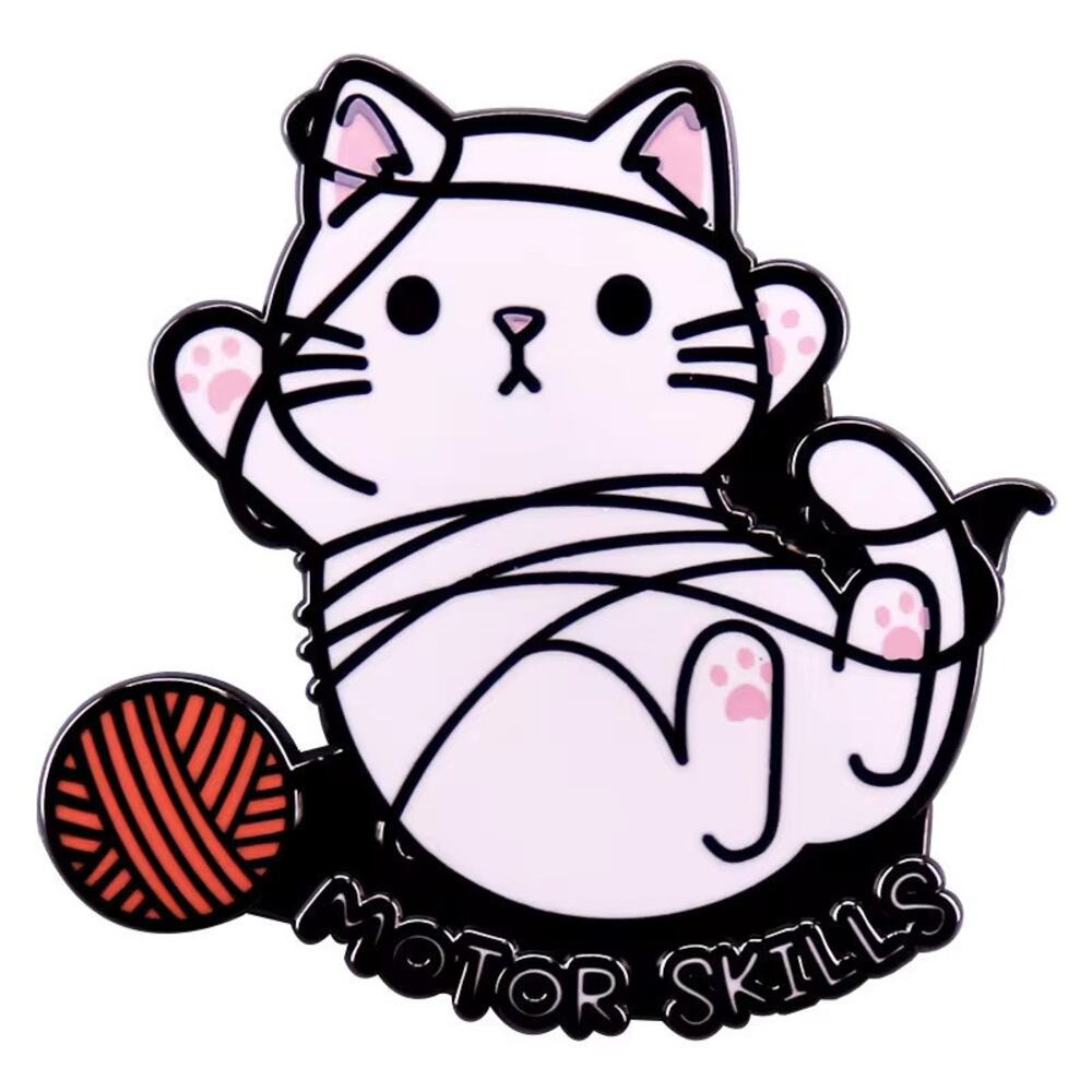 Tangled Cute Cats Motor Skills Hard Enamel Pins 238-2
